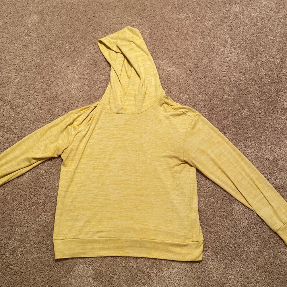 A New Day, yellow hoodie long sleeve shirt, size medium